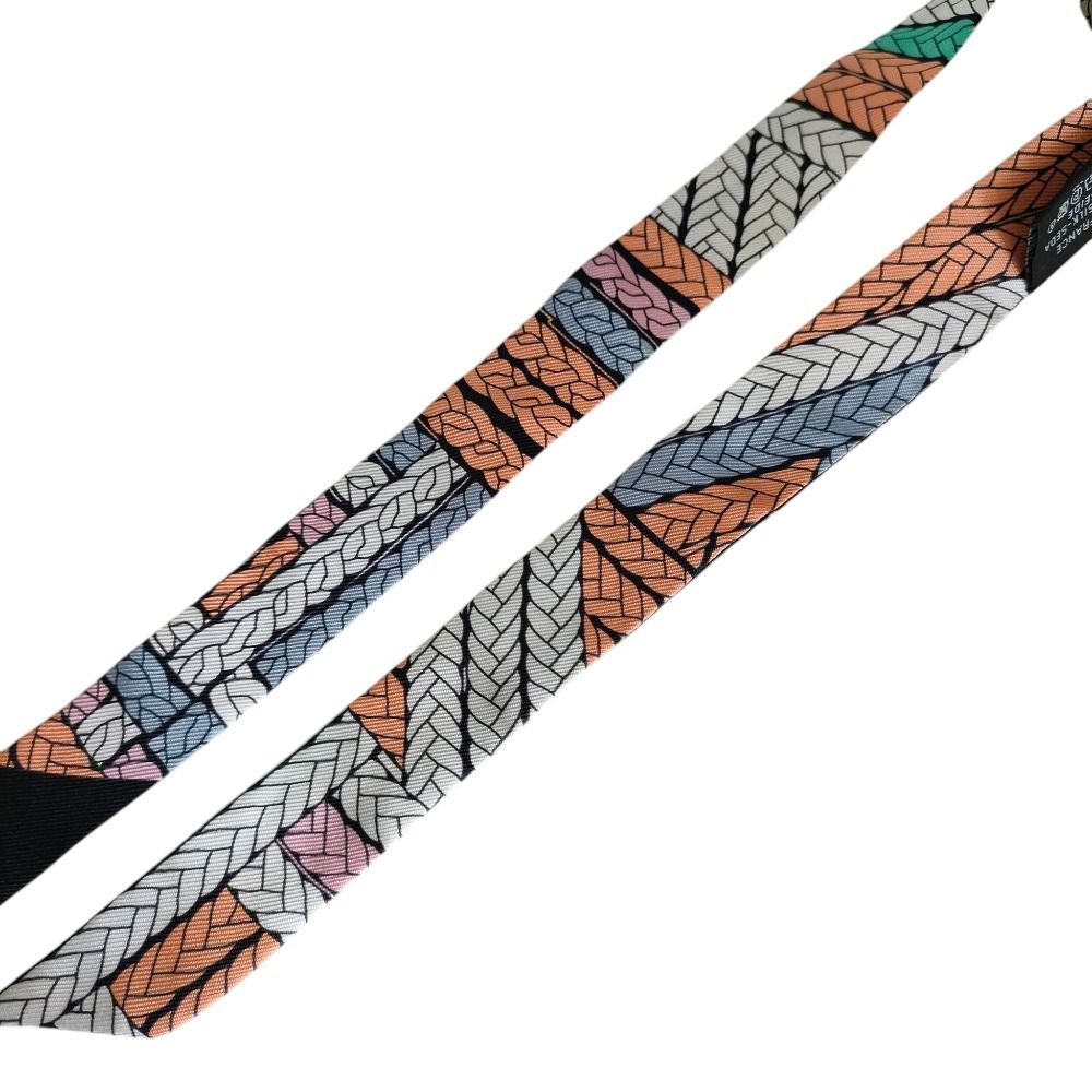 エルメス ツイリー Tresses H トレスH スカーフ ホワイト マルチカラー