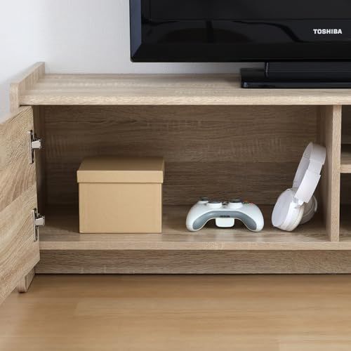 幅120×奥行39.5×高さ39.5cm 120幅 ホワイトオーク 収納棚 テレビ台 86943 不二貿易 MEBLE-SODAR_PL