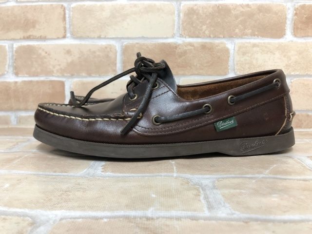 【中古】 箱付 Paraboot パラブーツ デッキシューズ BARTH バース 780001 ブラウン UK6.5 111401080