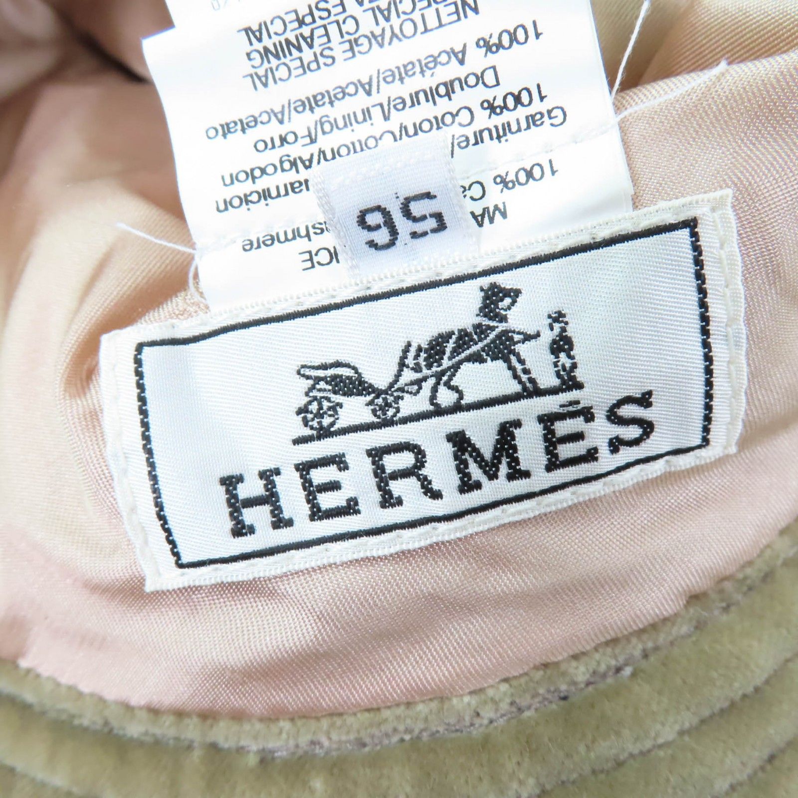 HERMES カシミアバケットハット 極美品☆HERMES エルメス カシミヤ100％ シルバー金具 カデナZIP