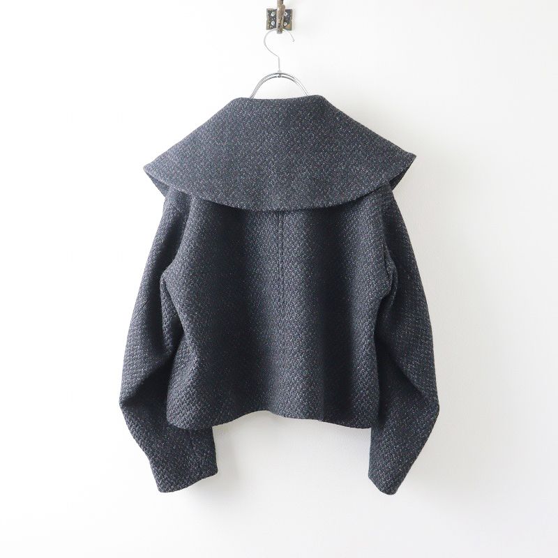 susuri ジャケット 2021AW ススリ SUSURI ツイード ビッグラウンドカラー ショート