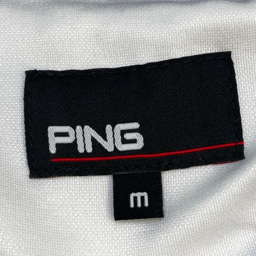 サイズ：M PING ピン  裏起毛 切替長袖ブルゾン  ホワイト系 [240101217540] ゴルフウェア メンズ ストスト