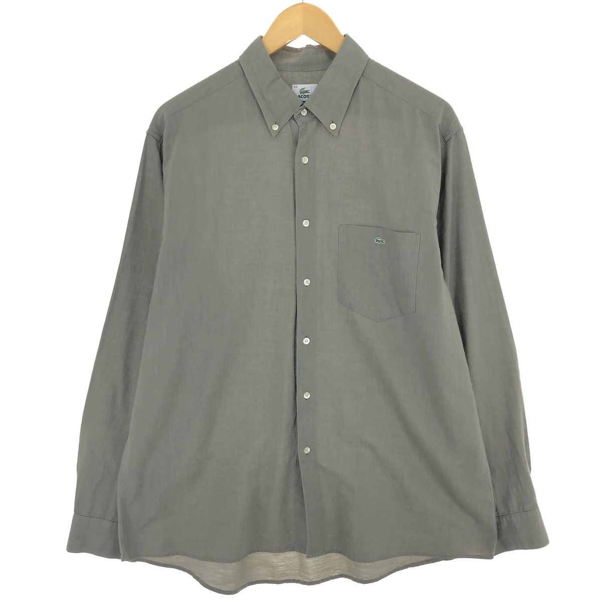 古着 ラコステ LACOSTE 長袖 ボタンダウンシャツ 44 メンズL相当/eaa487704