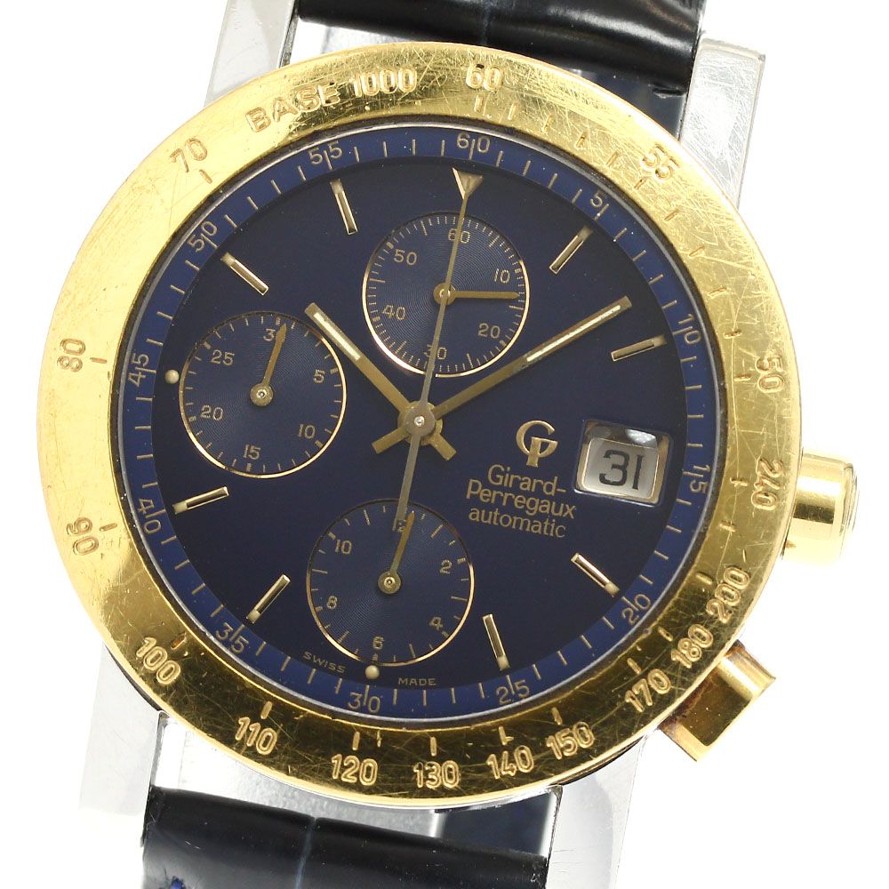 訳ありジラール ペルゴ GIRARD PERREGAUX 7000 クロノグラフ 自動巻き メンズ_906760