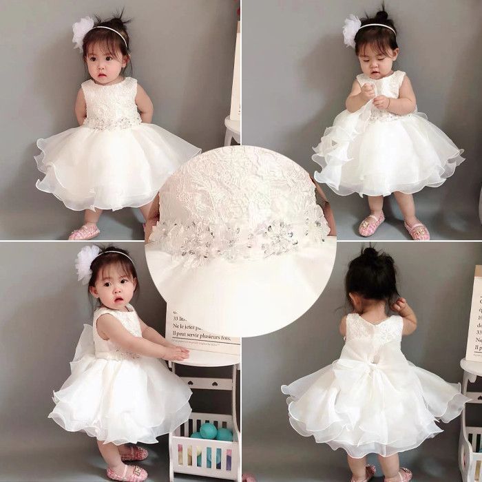 ベビードレス 結婚式 セレモニードレス 子供 ドレス 女の子 赤ちゃん ドレス キッズドレス フォーマル ワンピース お宮参り お誕生日 パーティー 写真撮影 百日祝い 新生児 ピアノ発表会 ドレス 白 ホワイト