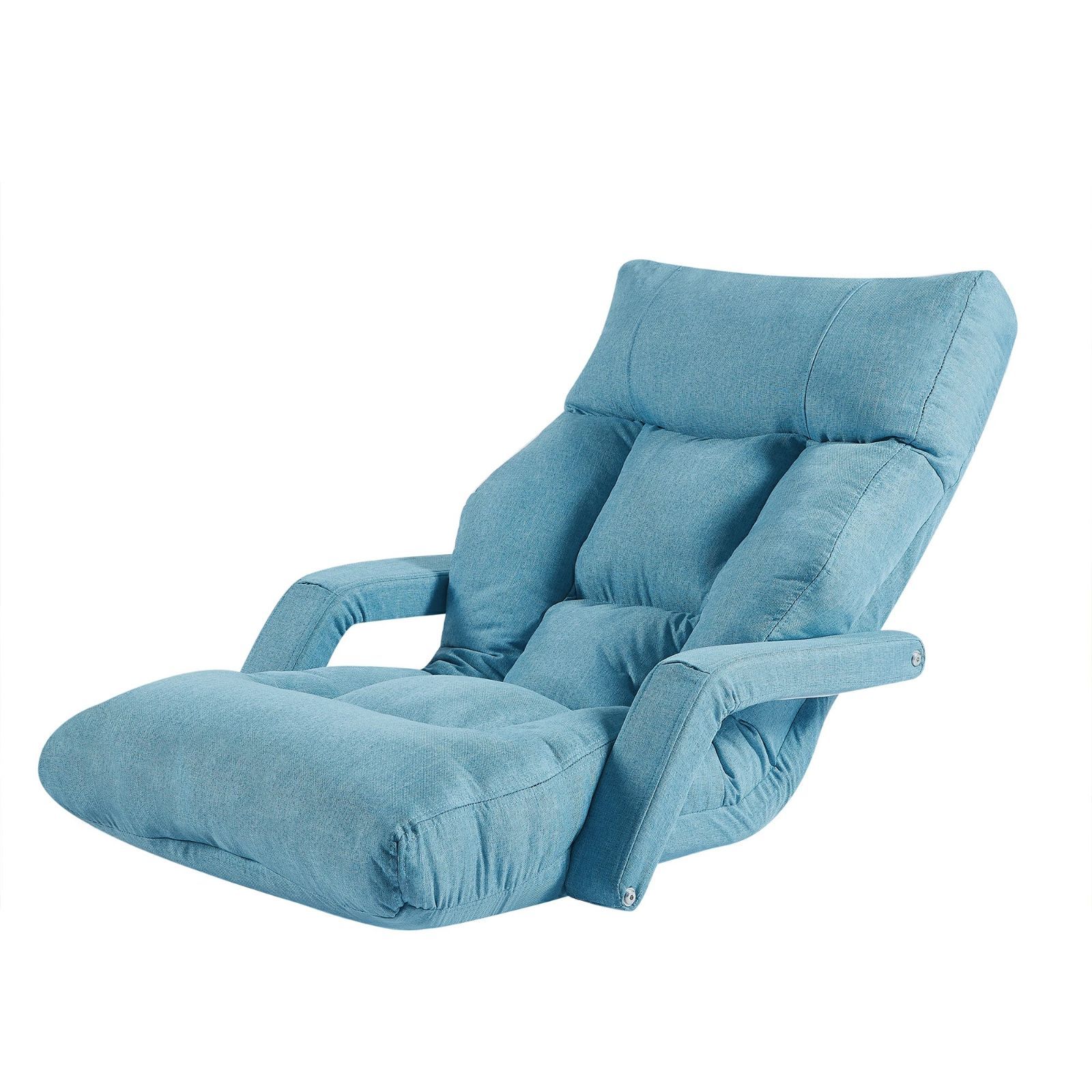 VECELO 即納 座椅子 5段階調節 3way 肘掛け付き 折りたたみ可能 幅70CM