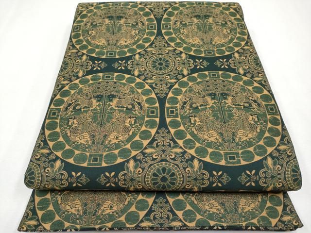 【逸品】洒落袋帯　曽根武勇　落款　全通　正絹 逸品】洒落袋帯曽根武勇落款全通正絹