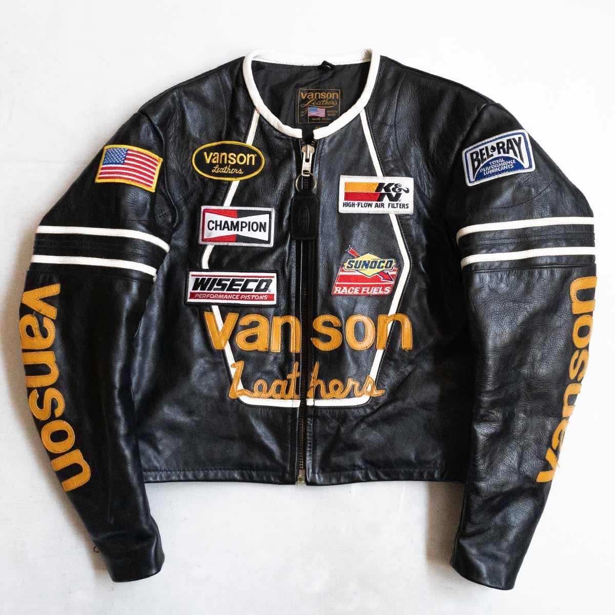 雰囲気抜群/ビッグサイズ】 VANSON 【ONESTAR ワンスター オールレザー ライダース ジャケット】42 ブラック ワッペン USA製  バンソン 2412545 - メルカリ