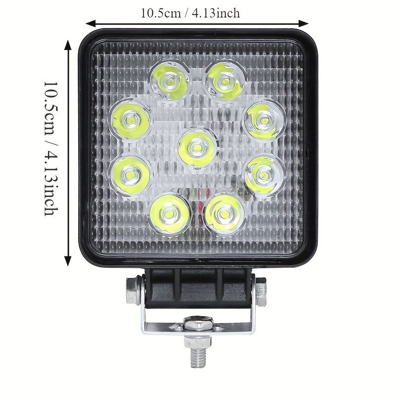 2個セット LEDヘッドライト 10.5cm 車用 トラック 27W スクエア