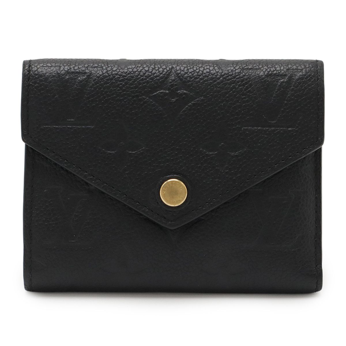 LOUIS VUITTON ルイ ヴィトン モノグラムアンプラント ポルトフォイユ ヴィクトリーヌ 3つ折財布 三つ折り財布 ノワール 黒 ブラック M64060