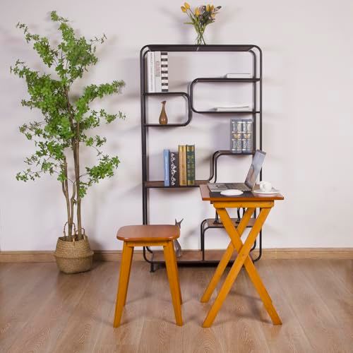 折りたたみサイドテーブル ブラウン