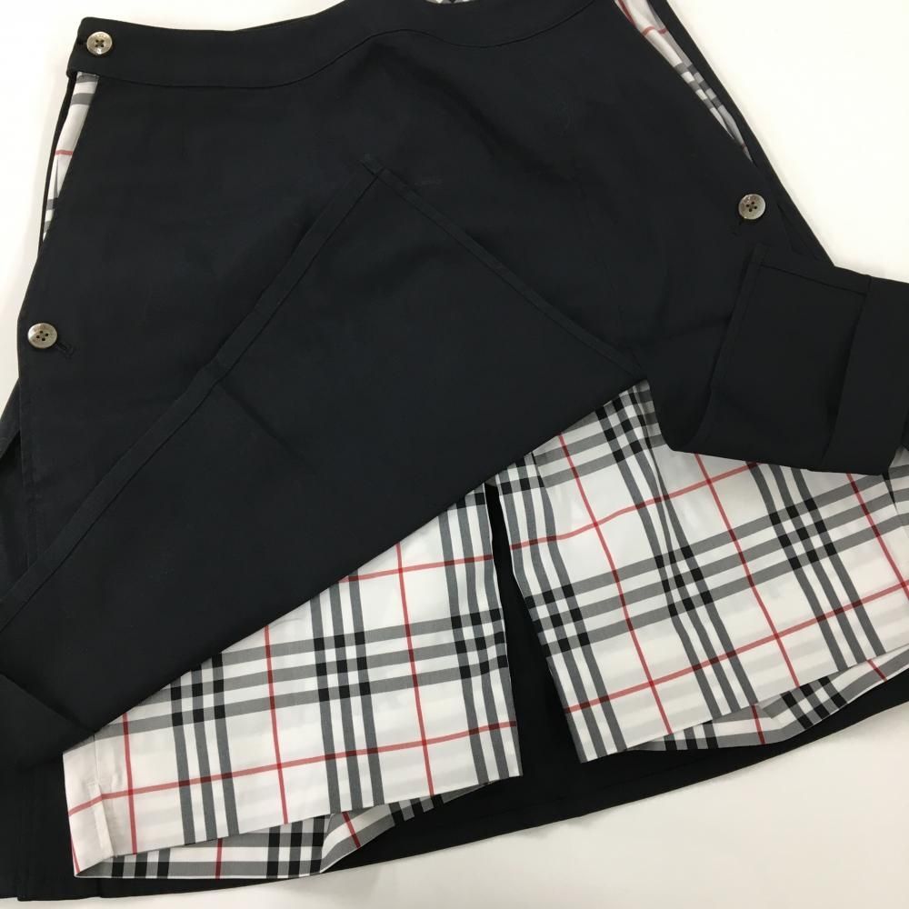 美品】バーバリーゴルフ 2WAYスカート 黒×白 内側パンツ