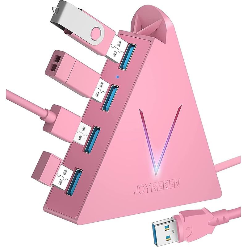 JoyReken FlyingVHUB 4ポート USB 3.0 データハブ ピンク 1