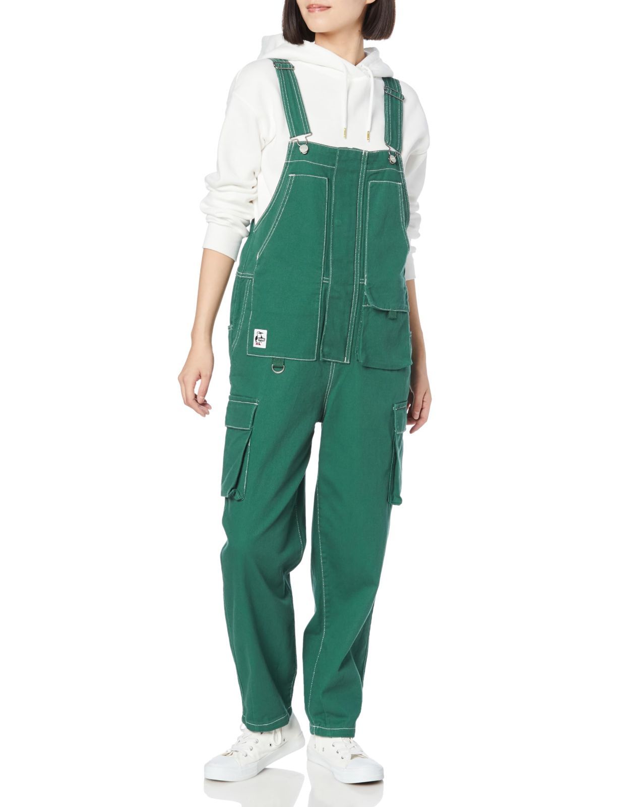Size M_Color グリーン チャムス オーバーオール Beaver Utility Pocket Overall レディース Green