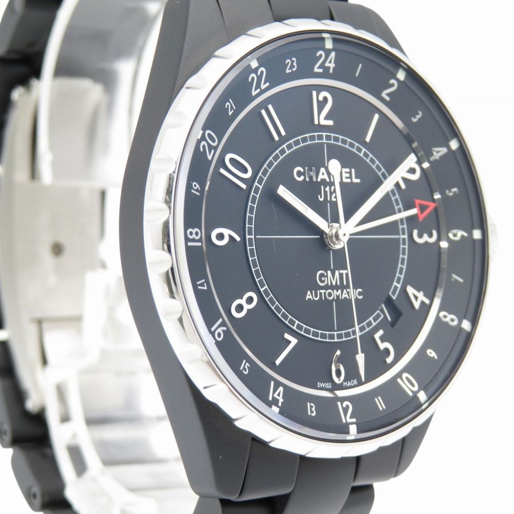 美品 シャネル J12 GMT セラミック マットブラック H3101 自動巻き 