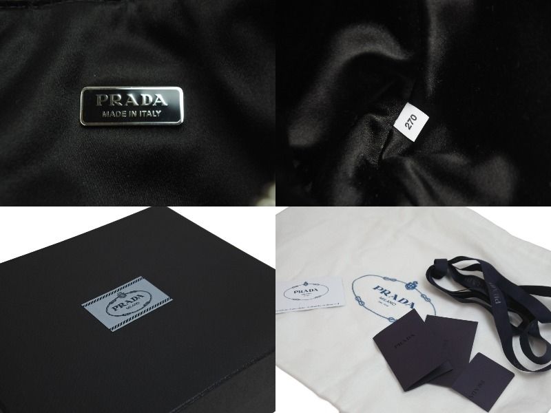 新品同様 PRADA プラダ ワンショルダーバッグ クリスタルスタッズ サテン ポーチ クリスタル 1NQ044_2AWL_F0T7O 中古  56744 - メルカリ