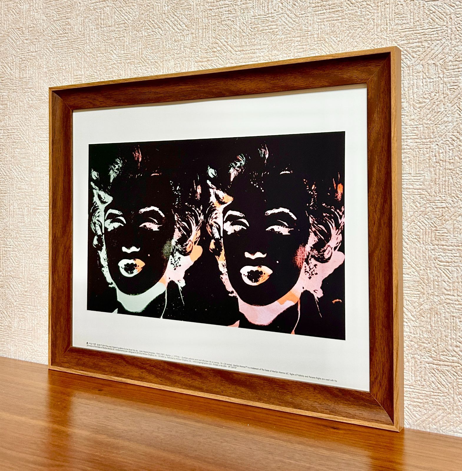 ポップアートフレーム アンディウォーホル (ブルー マリリン) モンロー