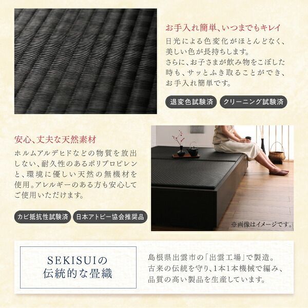 収納付きデザイン美草畳リビングステージ