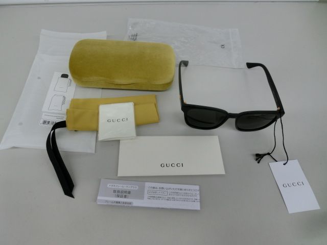 本物保証 GUCCI サングラス ユニセックス アジアン GG0637SK-001