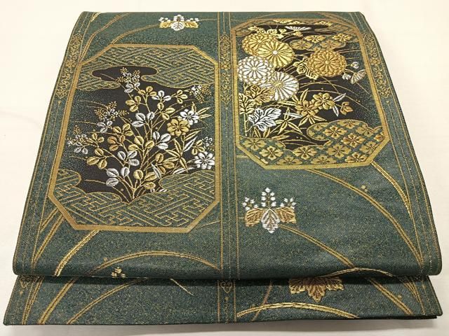 専用帯2221 ●高級 正絹 蒔絵菊 六通 袋帯 帯2221 ○高級 正絹 蒔絵菊 六通 袋帯 - メルカリ
