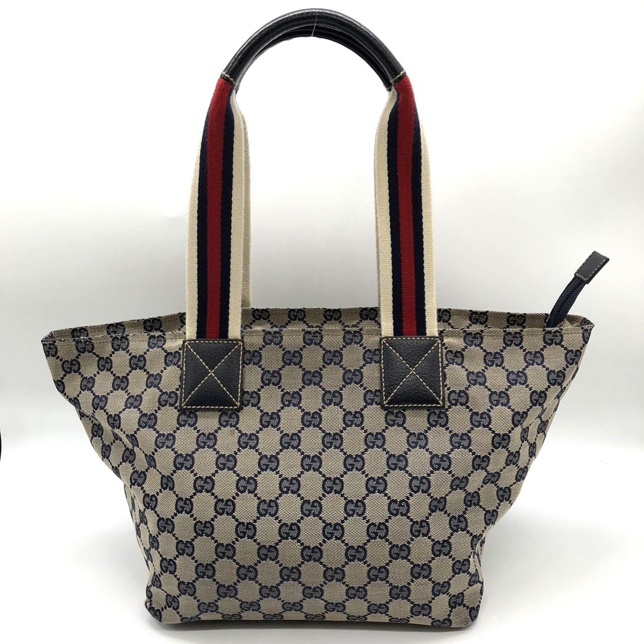 GUCCI グッチ 131230 トートバッグ ネイビー 紺 GGキャンバス
