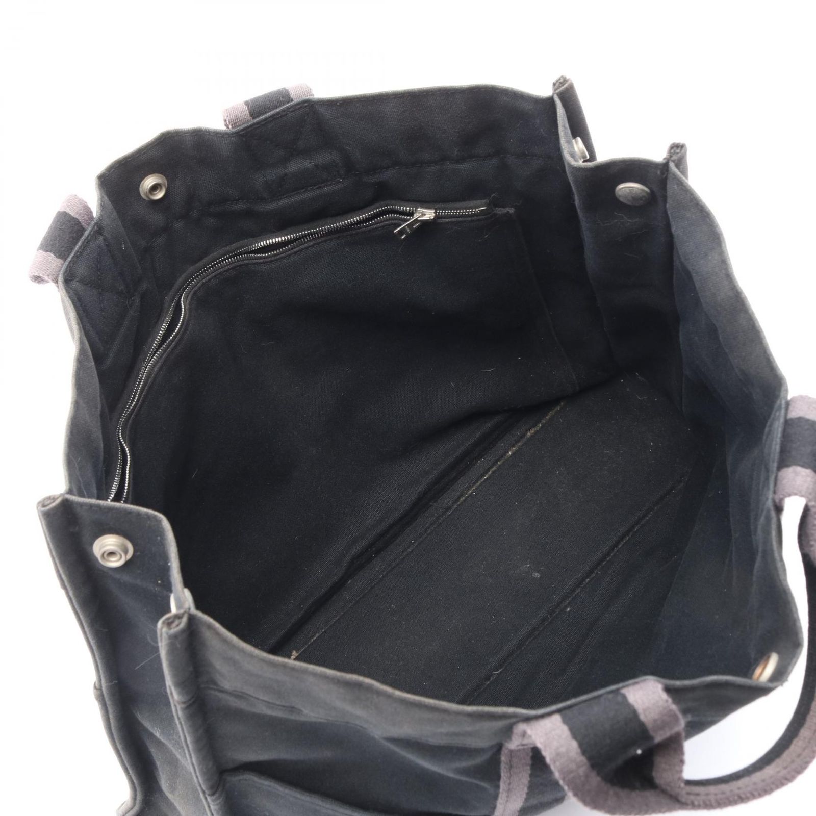 エルメス HERMES トートバッグ フールトゥMM ブラック キャンバス