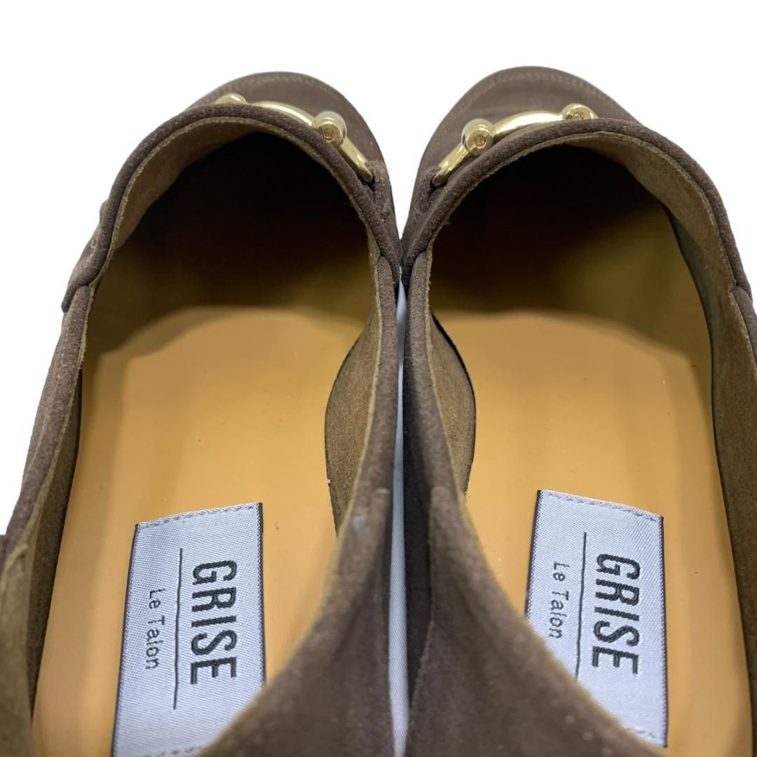 【美品】ルタロングリーズ (22.5) ビットローファー スウェード 定番カラー 美品】ルタロングリーズ (22.5) ビットローファー スウェード