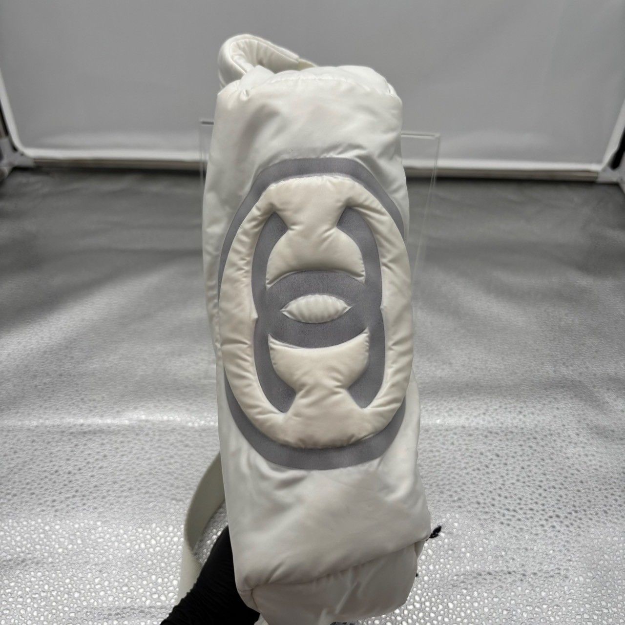 CHANEL ウエストバッグ ココネージュ ヴィンテージ加工 ツイード ホワイト