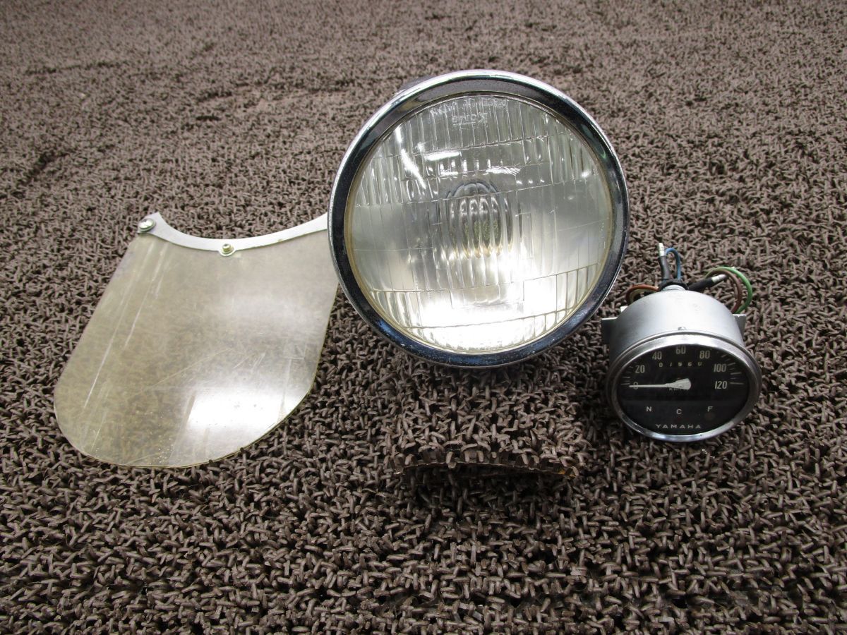 YA-5 ヘッドライト スクリーン スピードメーター A6741 Y12 ヤマハ 85627 キャブ車 YA5
