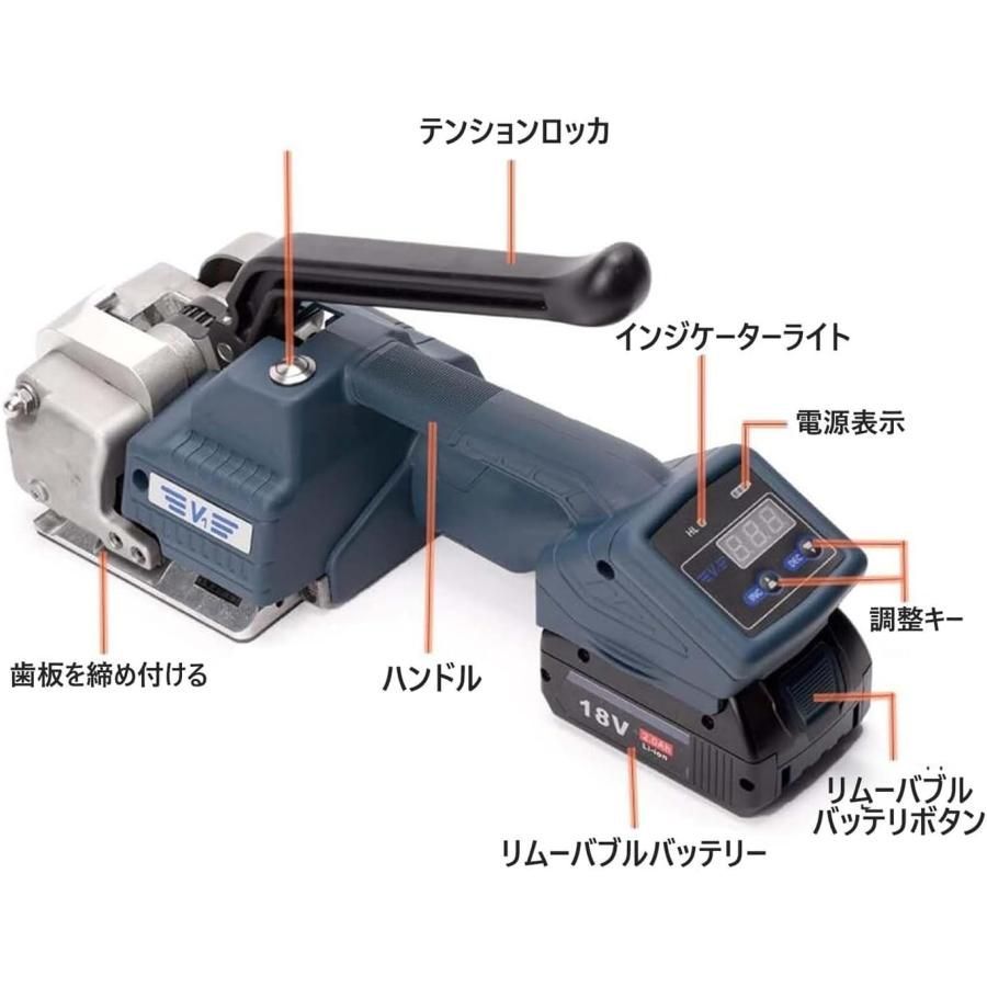 人気アイテム揃い踏み！ 新登場 電動ベーラー 梱包機 バンド掛け機 結束機 充電式 ストラッピング機 PP PET溶着 バンド梱包機 溶着梱包器 半自動 AC100-240V 優しさ