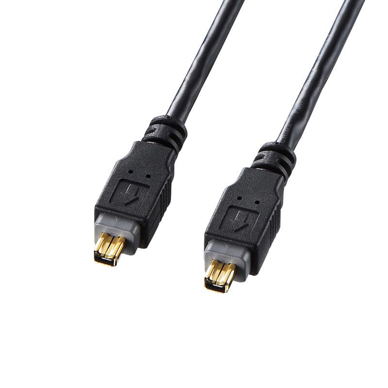 まとめ買い サンワサプライ IEEE1394ケーブル 4pin-4pin 2m ブラック KE-13DV-2BK ×3セット