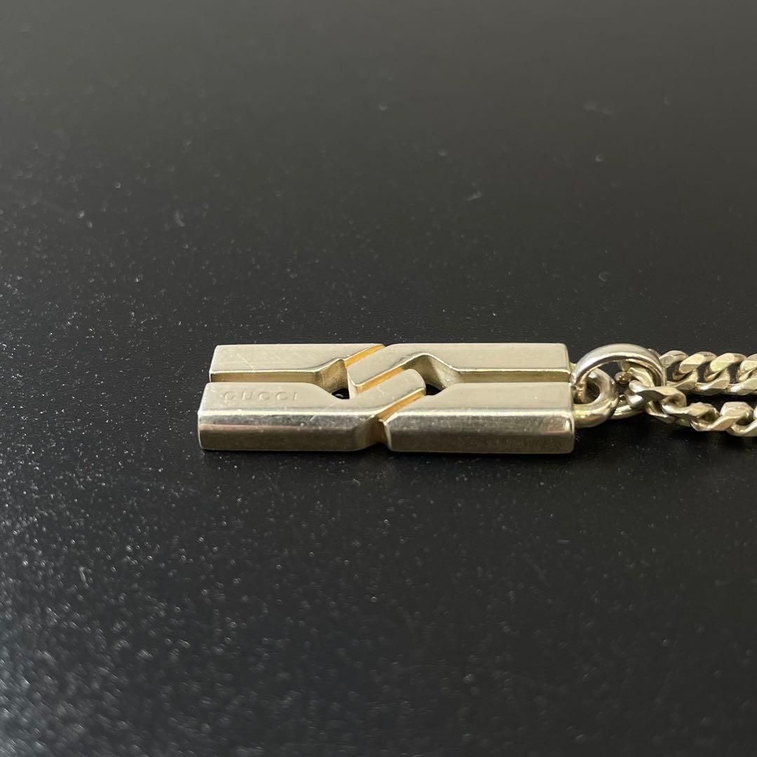 GUCCI グッチ ノット インフィニティ ネックレス プレート ロゴ