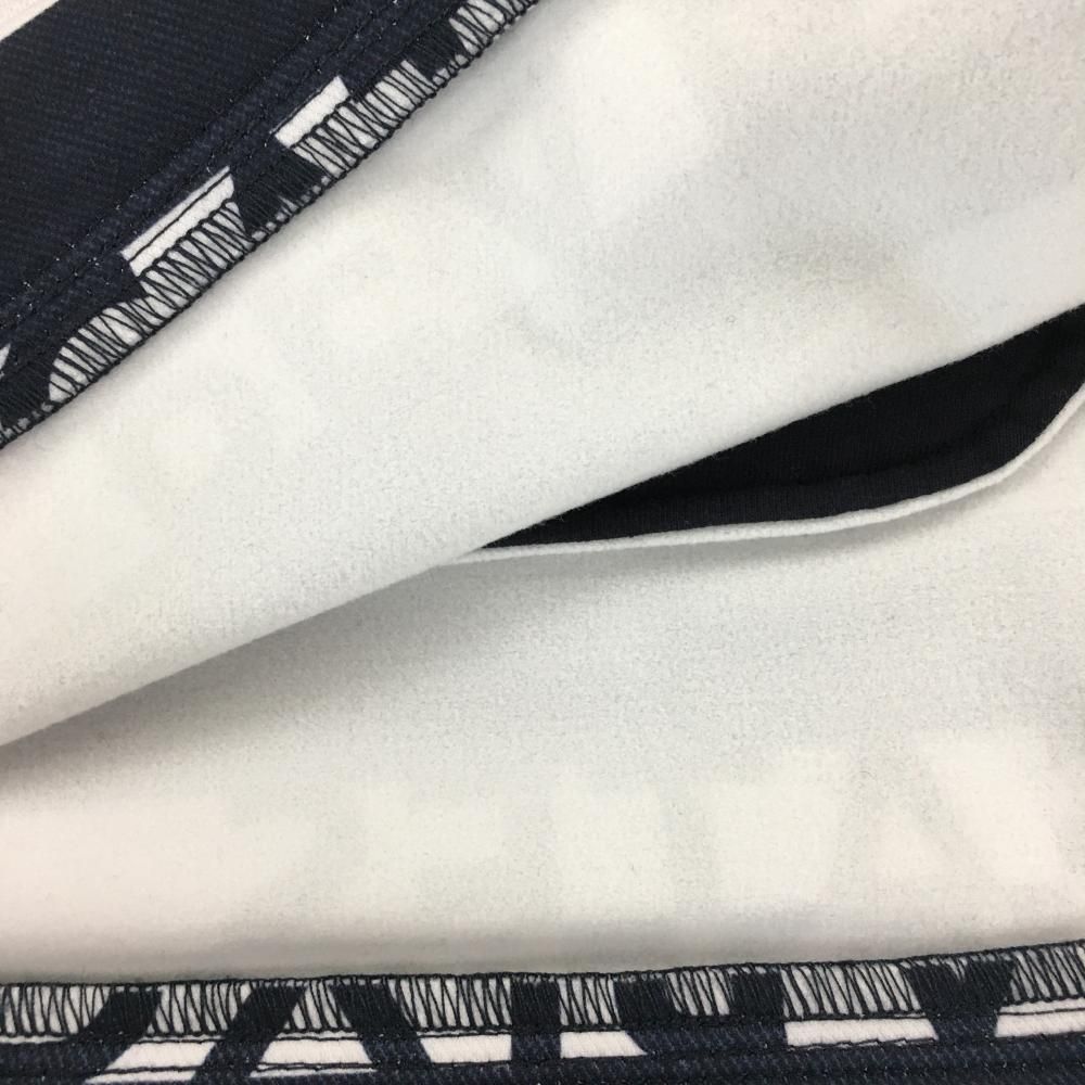 ケア パーリーゲイツ スカート 白×ネイビー ボーダー 裏微起毛 バックファスナーリボン レディース 00 XS ゴルフウェア PEARLY GATES