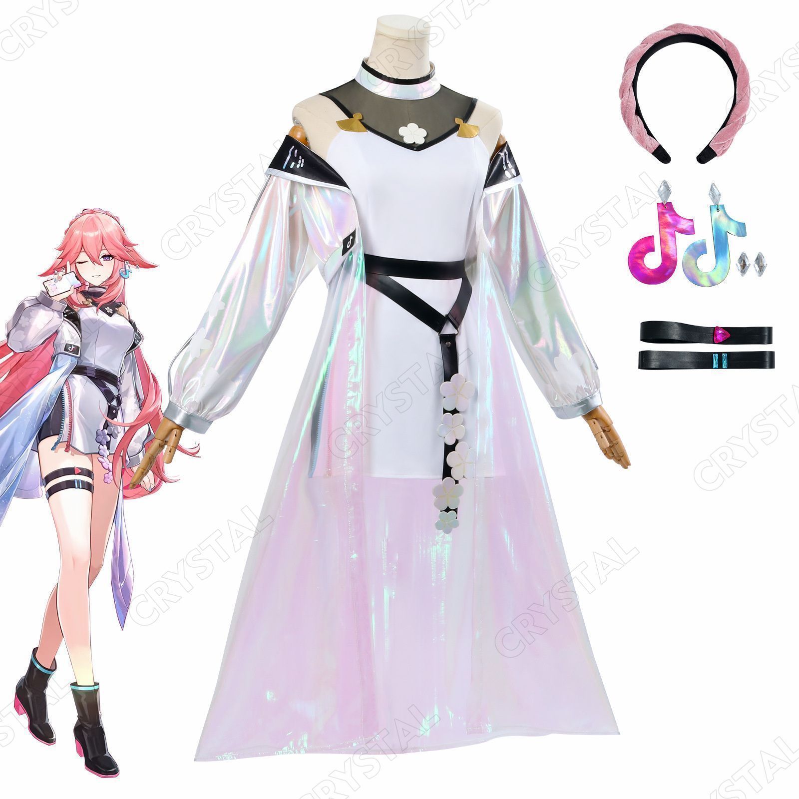 新品 原神（Genshin）八重神子/やえみこ コスプレ衣装 TikTok