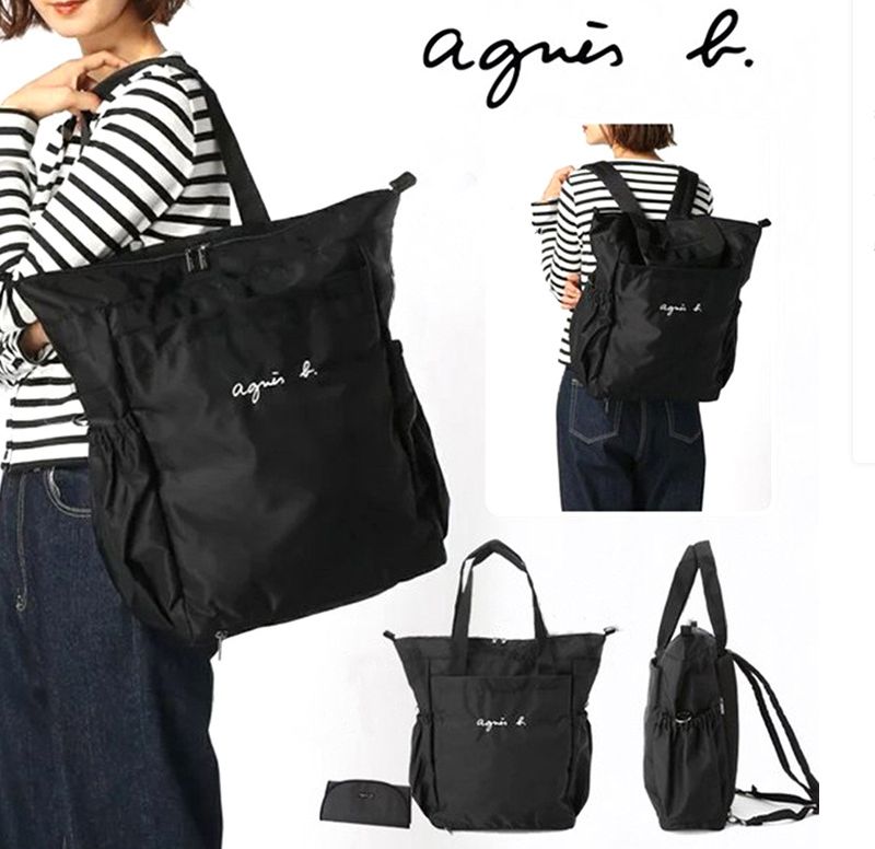 【未使用・タグ付】agnes.b アニエスベー マザーズバッグ 2way agnes b. アニエスベー バッグ 2WAYマザーズバッグ ペアレンツ