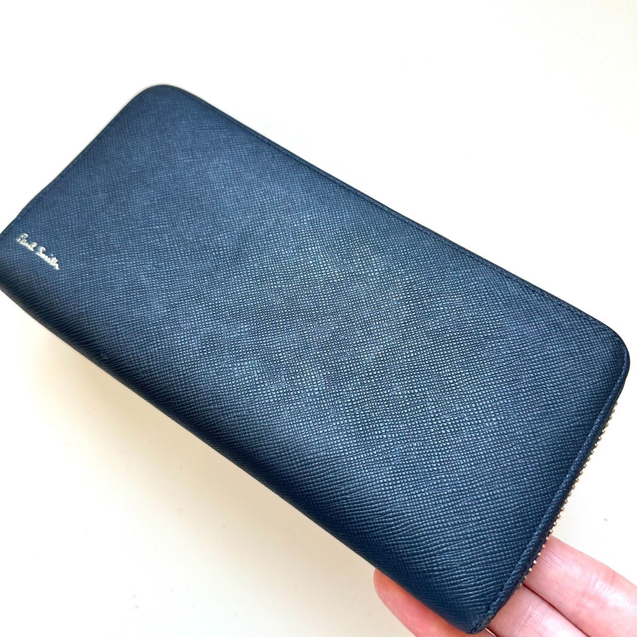 ポールスミス Paul Smith 長財布 ジップストローグレイン2 ネイビー 