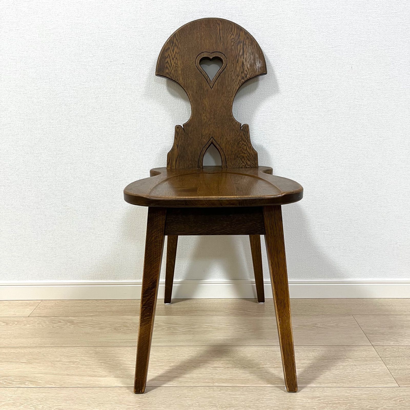た44 葉山ガーデン ハート背もたれサイドチェア ダイニングチェア チロルチェア アームレスチェア 無垢材 カントリースタイル 北欧インテリア