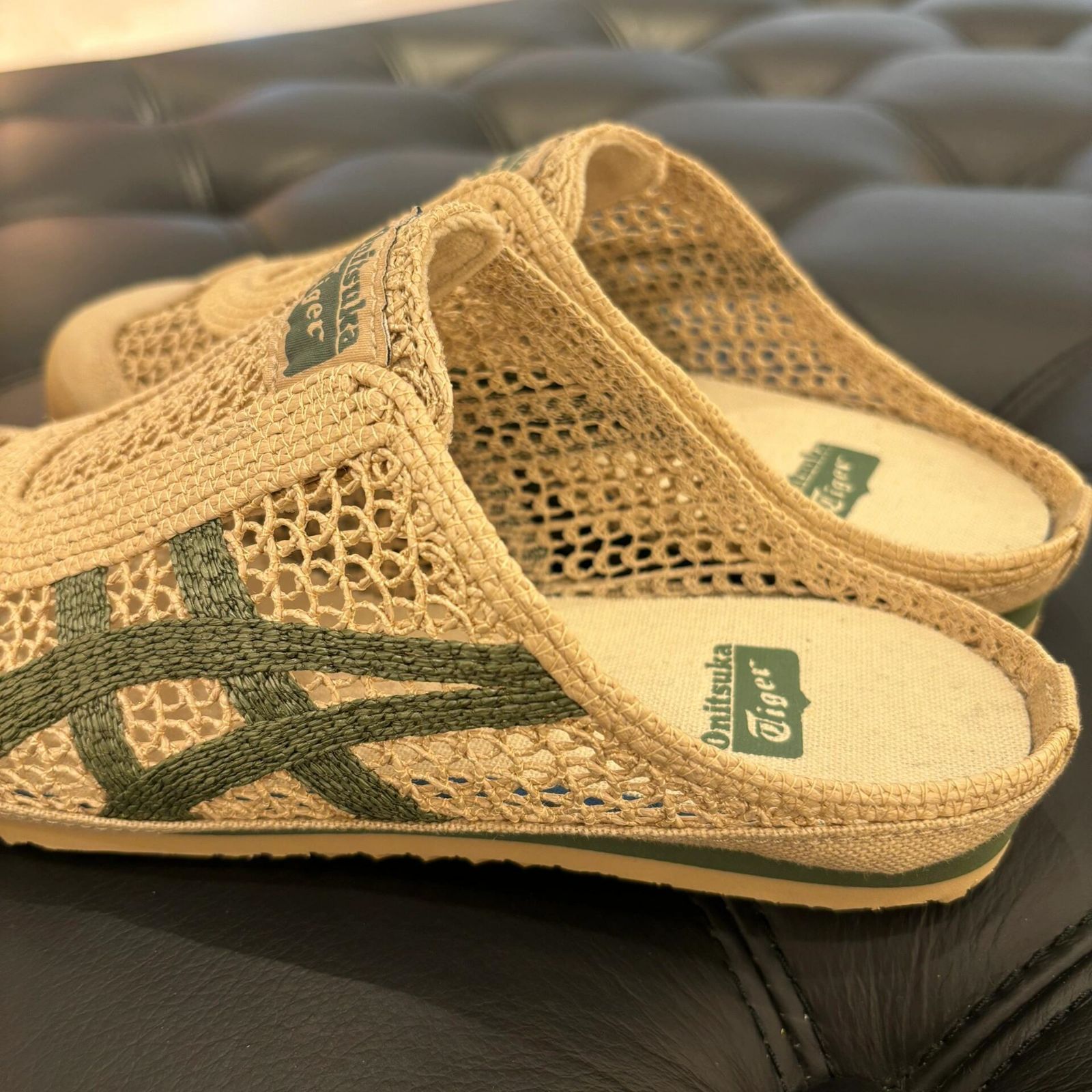 Onitsuka Tiger オニツカタイガー ミュール MEXICO 66 SABOT メキシコ 66 サボット シューズ BEIGE GREEN ベージュ グリーン メンズ レディース