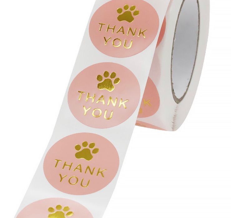 ラスト1セット 肉球♡【150枚】サンキューシール ロールシール バラ  