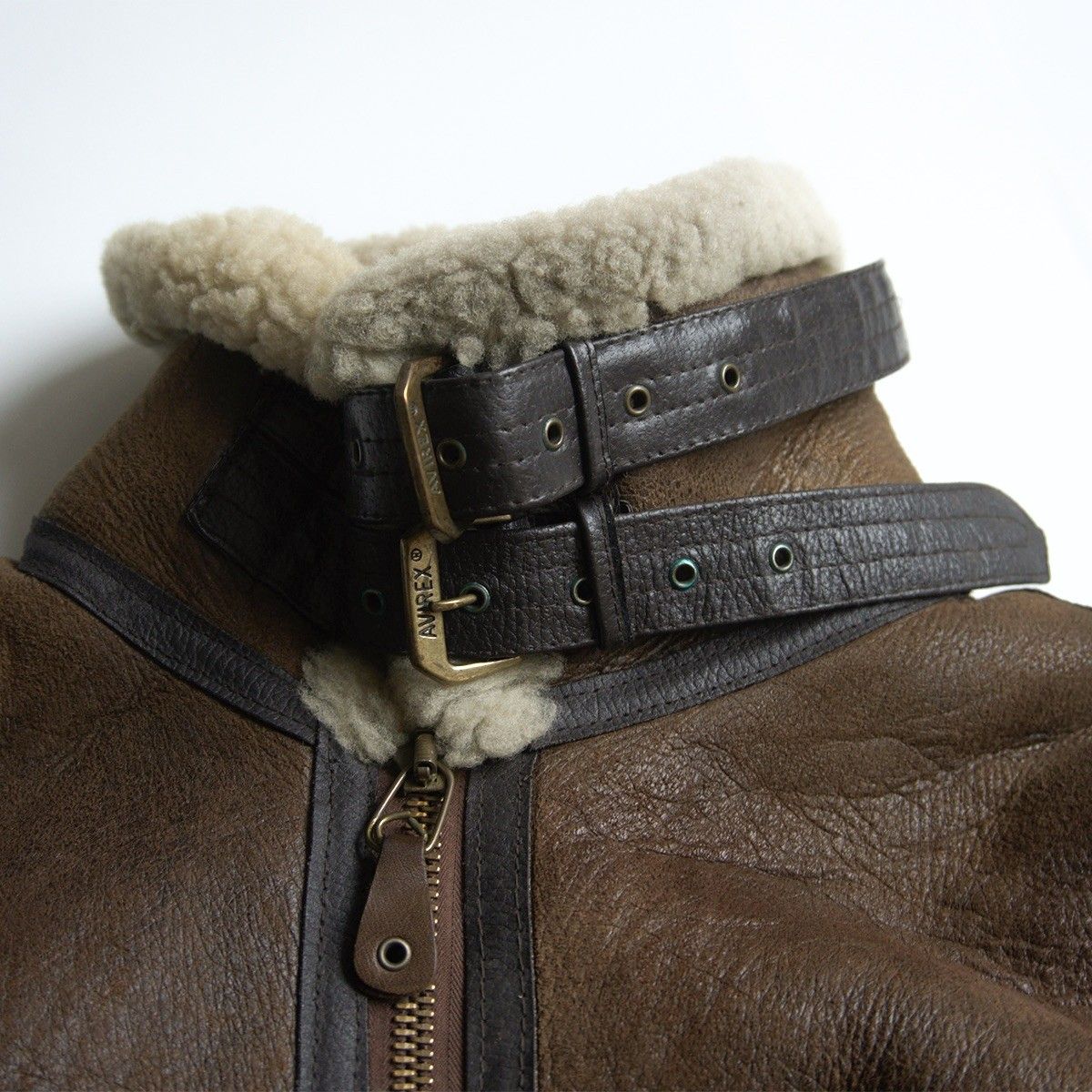 雰囲気抜群】AVIREX【B-3 ムートンボンバージャケット】40 ブラウン