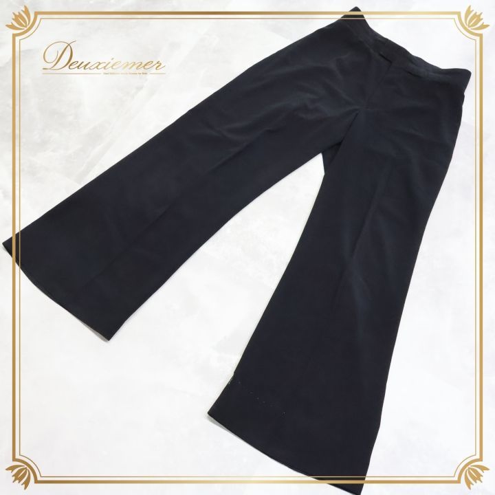 【美品 社交ダンス衣装】ブラック gentil スラックス パンツ ズボン 黒 美品 社交ダンス衣装】ブラック gentil スラックス パンツ