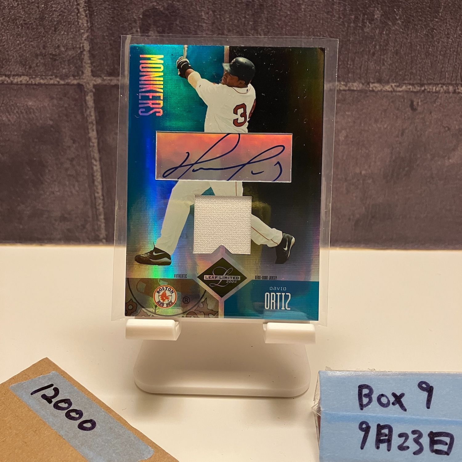 2004 Donruss Leaf Limited David Ortiz 19|50 直筆サイン Boston Red Sox Game-Worn ジャージ カード