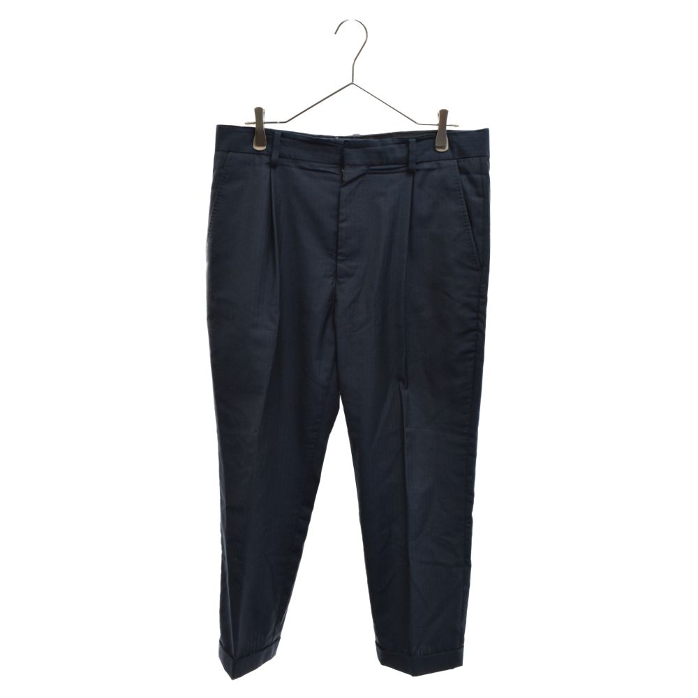 【値下げ】【新品未使用】ZEGNA ブラックデニム　プリーツ　トラウザーズ 新品】ZEGNA ブラックデニムプリーツトラウザーズ