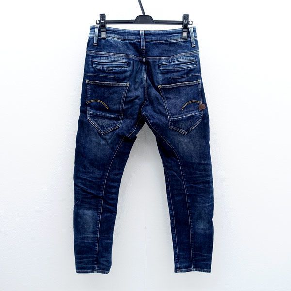 G-Star Raw / ジースターロゥ ◆デニムパンツ/3D D-STAQ/ダメージ加工/インディゴ/W27 D05385-8968-A967 【メンズ/MEN/男性/ボーイズ/紳士】 メンズファッション【中古】 