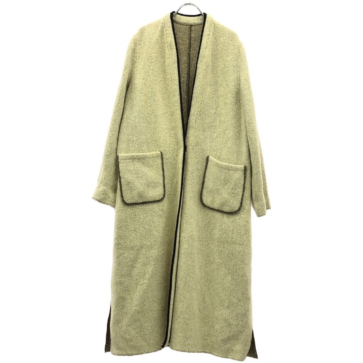 20AW forte forte フォルテフォルテ　リバーシブル　コート forte_forte フォルテ フォルテ 20AW ノーカラーリバーシブルコート