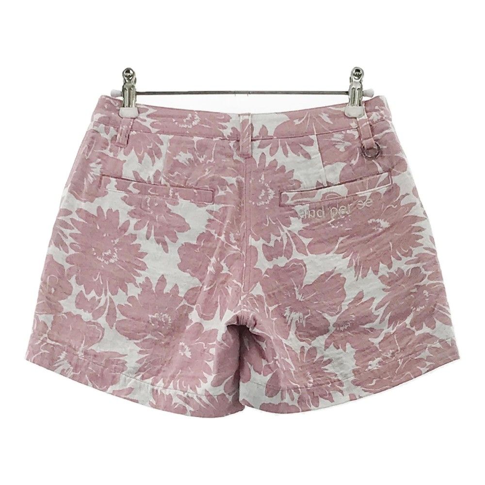 美品　アンパスィ and per se レディース　総柄ショートパンツ サイズ：S AND PER SE アンパスィ ショートパンツ 花 総柄