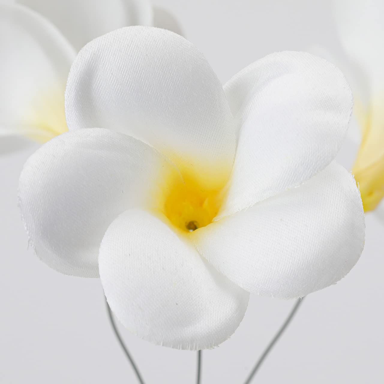 商品 クリーム 花径6×L18cm カレンプルメリアピック 1束6本入 MAGIQ 造花 FM000973-037 東京堂 Tokyodo