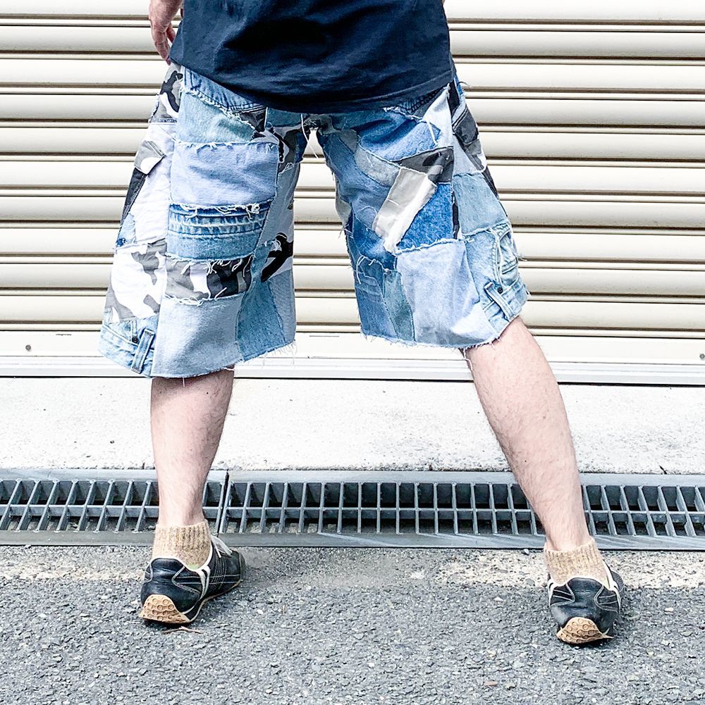 【早い者勝ち】y2k リメイク デニム ペイントデニム デニム リメイクデニム y2k グランジ 古着 ワイド