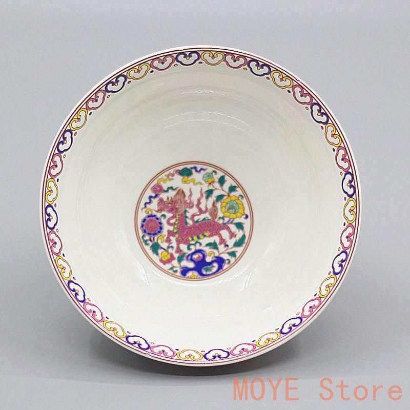 大清乾隆斗彩麒麟碗 景徳鎮 陶磁器 装飾品 現代工芸品 美術品