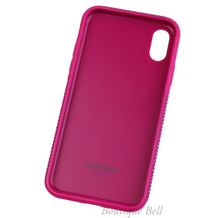 【Swarovski】スワロフスキー ハート iPhoneX/XSケース ピンク